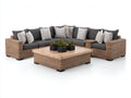 Divani da esterno-Rattan-Tessuto-Legno-Metallo-260x260x75 cm-Grigio-Marrone-Stile naturale moderno