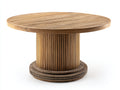 Tavolo da giardino-Legno-130x130x80 cm-Marrone chiaro-Stile naturale elegante
