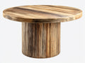 Tavolo da giardino-Legno-142x142x79 cm-Marrone beige-Stile rustico contemporaneo