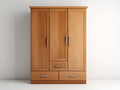 Armadio - Legno ingegnerizzato - Metallo - 132x56x194 cm - Rovere miele - Stile classico