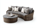 Divani da esterno-Rattan-Tessuto-280x120x75 cm-Grigio-Marrone-Stile moderno naturale