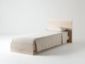 Letto singolo - Legno - 210 x 110 x 120 cm - Rovere chiaro - Design moderno